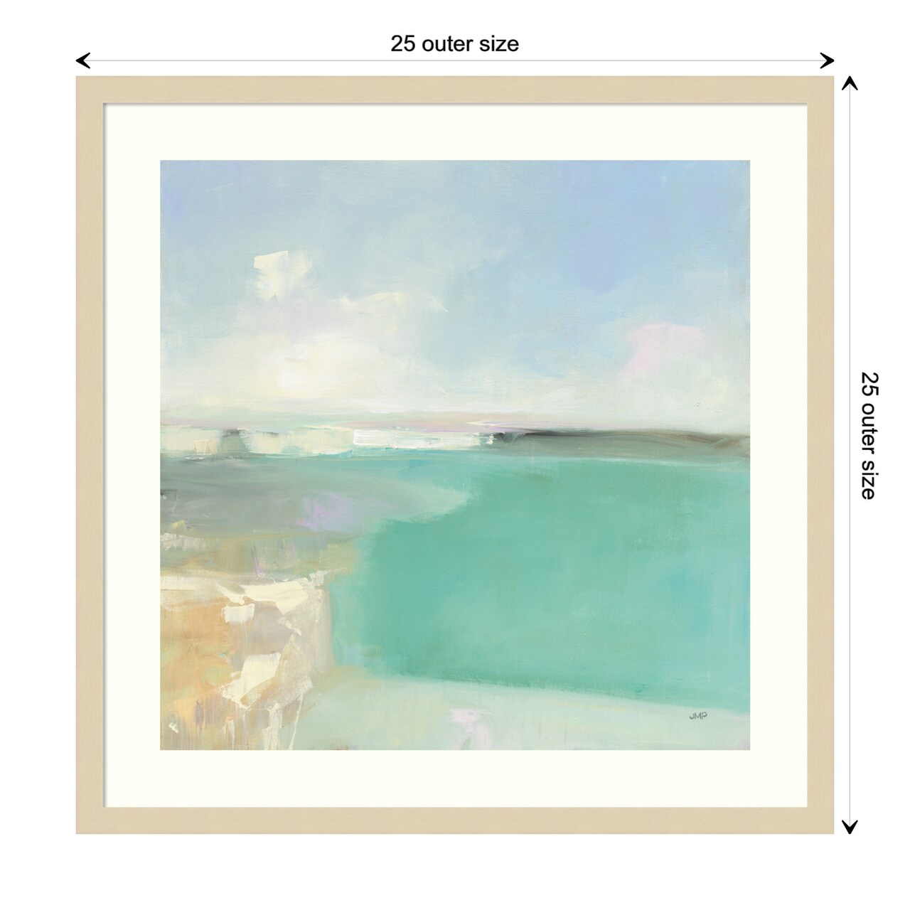 Summer Coastline by Julia Purinton Wood Framed Wall Art Print